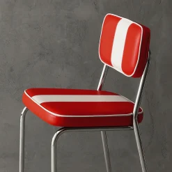 Viadurini Living Barhocker-Hocker 50er Jahre Design aus Kunstleder Banda