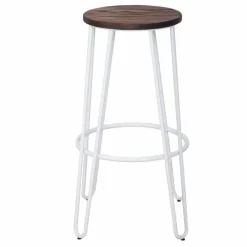 Viadurini Living Küchenhocker-Hocker im Industriestil mit modernem Design aus Holz und Eisen, 2-teilig - Belia