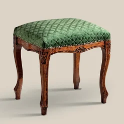 Viadurini Classic Sitzsäcke|Sitzsäcke-Hocker im klassischen Stil aus Walnussholz und Stoff Made in Italy - Luxus