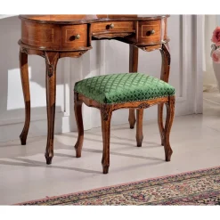 Viadurini Classic Sitzsäcke|Sitzsäcke-Hocker im klassischen Stil aus Walnussholz und Stoff Made in Italy - Luxus