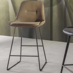 Viadurini Living Küchenhocker-Hocker in modernem Design aus Kunstleder mit Schlittenstruktur - Ines