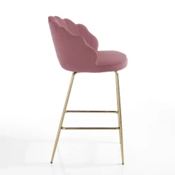 Viadurini Living Küchenhocker-Hocker mit gepolstertem Sitz, bezogen mit Stoff – Silikon