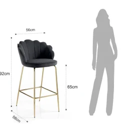 Viadurini Living Küchenhocker-Hocker mit gepolstertem Sitz, bezogen mit Stoff – Silikon