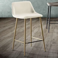 Viadurini Living Küchenhocker-Hocker mit Metallbeinen und Monocoque-Stoffsitz Made in Italy - Hinata