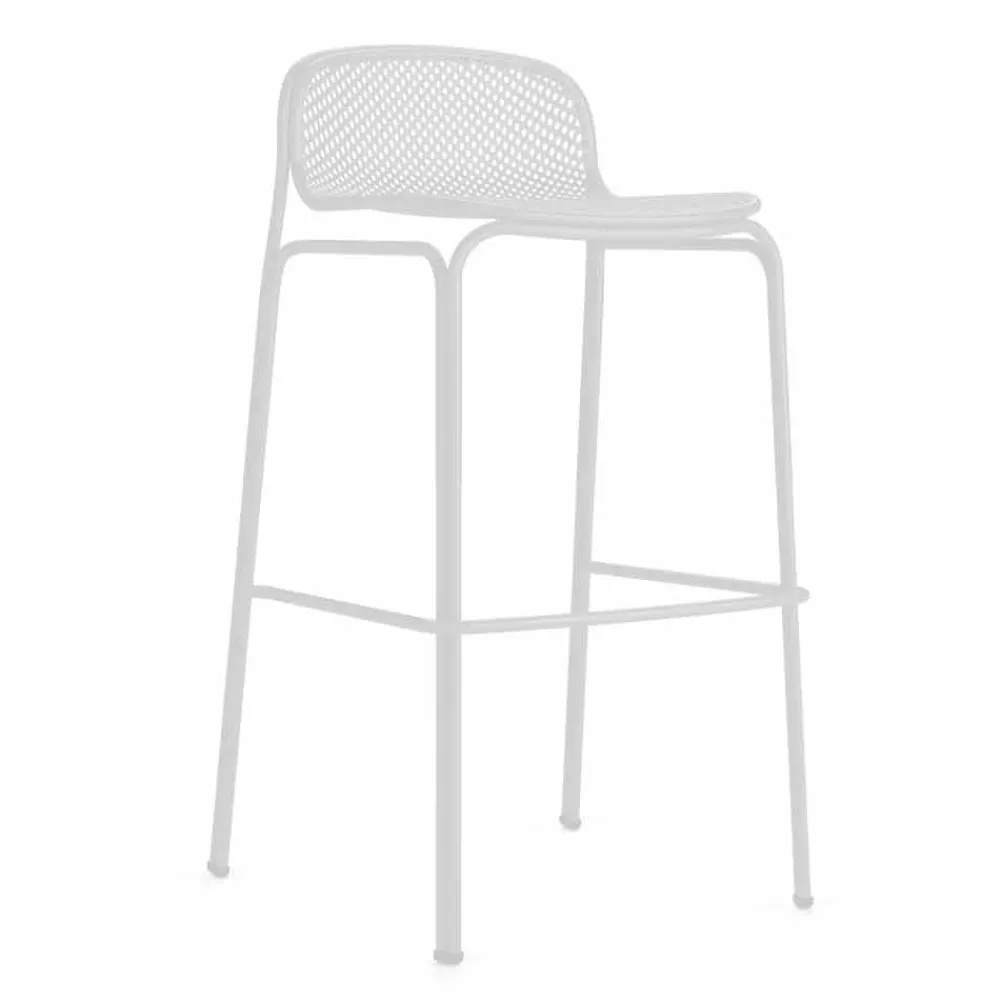 Viadurini in the Garden Outdoor Hocker-Hohe stapelbare Barhocker im Freien aus Metall, 2 Stück - Viviette