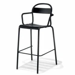 Viadurini in the Garden Outdoor Hocker-Hoher Außenhocker aus Aluminium mit Armlehnen Made in Italy - Selima