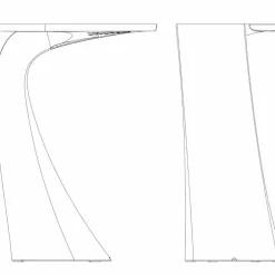 Vondom Gartentische Fest-Hoher Außentisch H 100 cm Wing , modernes Design aus Polyethylen