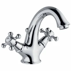 Viadurini Taps Waschbeckenarmaturen-Hoher Einlochmischer für Badezimmerwaschbecken aus Messing Made in Italy - Lisca