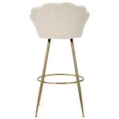 Viadurini Living Barhocker-Hoher Hocker aus goldenem Eisen mit Sitz mit Samtbezug - Annina