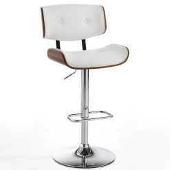 Viadurini Living Küchenhocker-Hoher Küchenhocker aus Kunstleder und Sperrholz - Nebbia