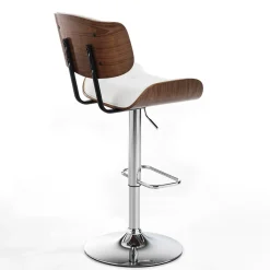 Viadurini Living Küchenhocker-Hoher Küchenhocker aus Kunstleder und Sperrholz - Nebbia