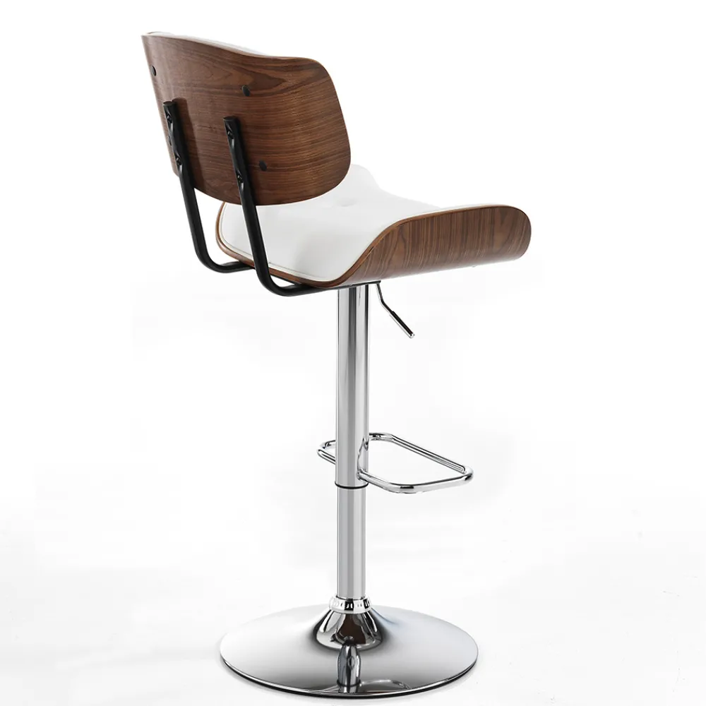 Viadurini Living Küchenhocker-Hoher Küchenhocker aus Kunstleder und Sperrholz - Nebbia