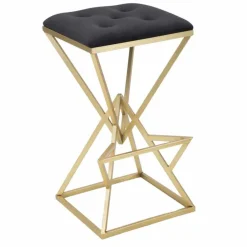 Viadurini Living Barhocker-Hoher quadratischer Design-Barhocker aus Eisen und Stoff - Sillie