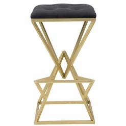 Viadurini Living Barhocker-Hoher quadratischer Design-Barhocker aus Eisen und Stoff - Sillie