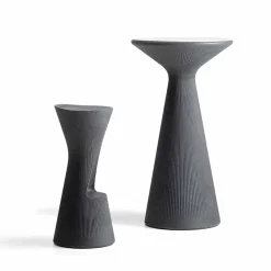 Viadurini in the Garden Garten Beistelltisch-Hoher runder Couchtisch im Freien aus Polyethylen und HPL Made in Italy - Desmond