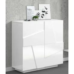 Viadurini Living Schuhschrank-Hohes oder niedriges Schuhregal in nachhaltigem Holzdesign mit 2 oder 4 Türen - Fjona