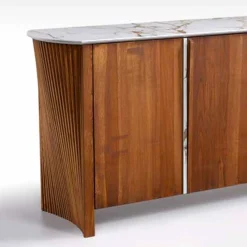 Viadurini Living Sideboards-Holz Sideboard mit Marmor Effekt Gres Top, Hochwertige Made in Italy - Wonka