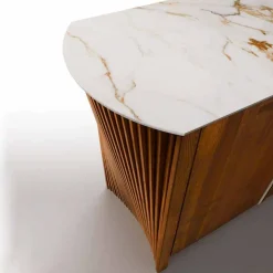 Viadurini Living Sideboards-Holz Sideboard mit Marmor Effekt Gres Top, Hochwertige Made in Italy - Wonka