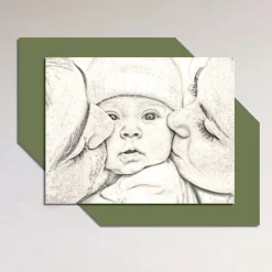 Viadurini Decor Religiöse Bilder-Holzbild mit Aufdruck eines Kusses für ein Kind, hergestellt in Italien – Andorra