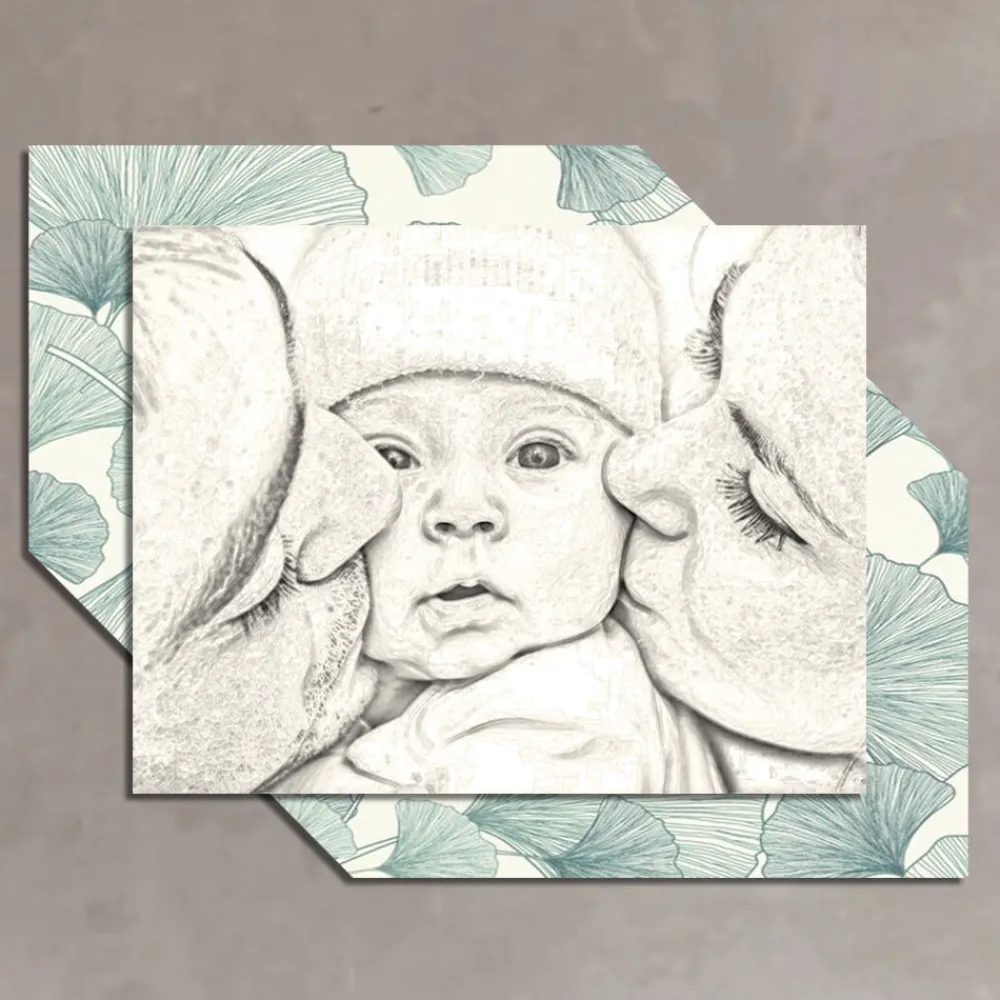 Viadurini Decor Religiöse Bilder-Holzbild mit Aufdruck eines Kusses für ein Kind, hergestellt in Italien – Andorra