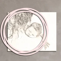 Viadurini Decor Religiöse Bilder-Holzbild mit Aufdruck einer Frau mit Kind, hergestellt in Italien – Taiwan