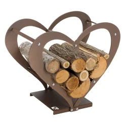 Viadurini Fire Design Kaminholzständer Aus Eisen Und Stahl-Holzhalter aus braunem Stahl Made in Italy - Zuneigung