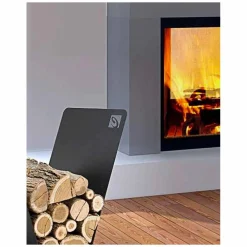 Viadurini Fire Design Kaminholzständer Aus Eisen Und Stahl-Holzhalter für Kamin Modernes Design aus schwarzem Stahl Made in Italy - Vespero
