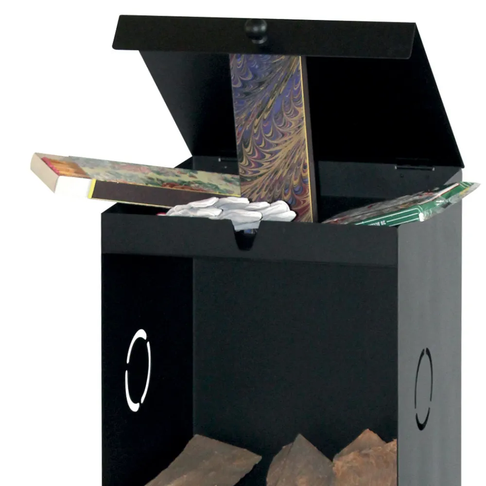 Viadurini Fire Design Kaminholzständer Aus Eisen Und Stahl-Holzhalter mit 2 Ablagefächern und oberem Regal. Hergestellt in Italien – Colibri