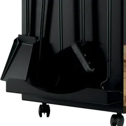 Viadurini Fire Design Kaminholzständer Aus Eisen Und Stahl-Holzhalter mit Werkzeughalter mit 4 integrierten Zubehörteilen, hergestellt in Italien – Eule