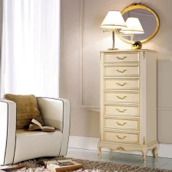 Viadurini Classic Kommoden-Holzkommode im klassischen Stil mit 7 oder 5 Schubladen Made in Italy - Richard