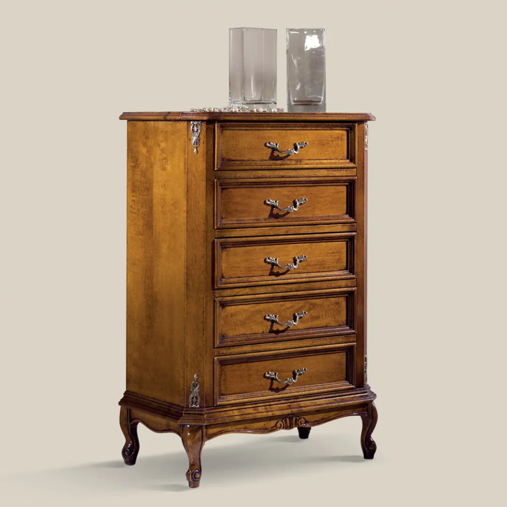 Viadurini Classic Kommoden-Holzkommode im klassischen Stil mit 7 oder 5 Schubladen Made in Italy - Richard