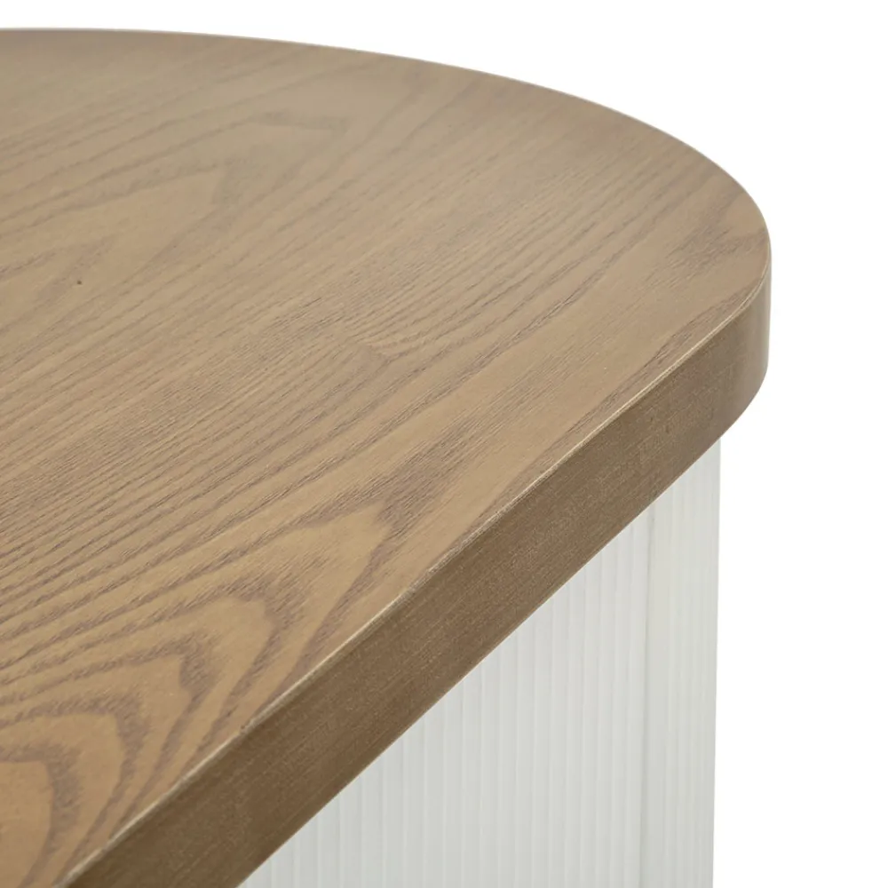 Viadurini Living Konsolentisch Flur-Holzkonsole mit Platte und Einsätzen mit abgerundetem Design und Schublade - Rachel