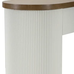 Viadurini Living Konsolentisch Flur-Holzkonsole mit Platte und Einsätzen mit abgerundetem Design und Schublade - Rachel