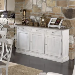 Viadurini Classic Anrichte-Holz-Sideboard mit 3 Schubladen und 3 Türen, hergestellt in Italien – Uller