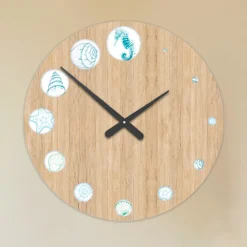 Viadurini Decor Wanduhren-Holzuhr mit Marine-Aufdruck, hergestellt in Italien – Honduras
