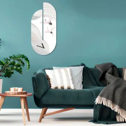 Viadurini Decor Wanduhren-Holzuhr mit Reiher-Aufdruck, hergestellt in Italien – Palau