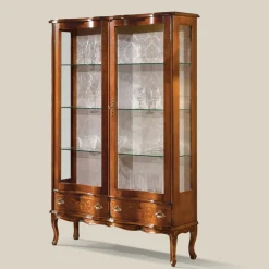 Viadurini Classic Vitrinen-Holzvitrine im klassischen Stil mit Türen und Schubladen Made in Italy - Versailles