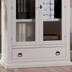 Viadurini Classic Vitrinen-Holzvitrine mit 1 Schublade, 2 Türen und 2 Regalen, hergestellt in Italien – Nanna