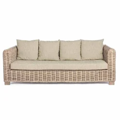 Viadurini in the Garden Gartensofas-Homemotion - Ceara 3-Sitzer Design Outdoor Sofa in Holz und Rattan