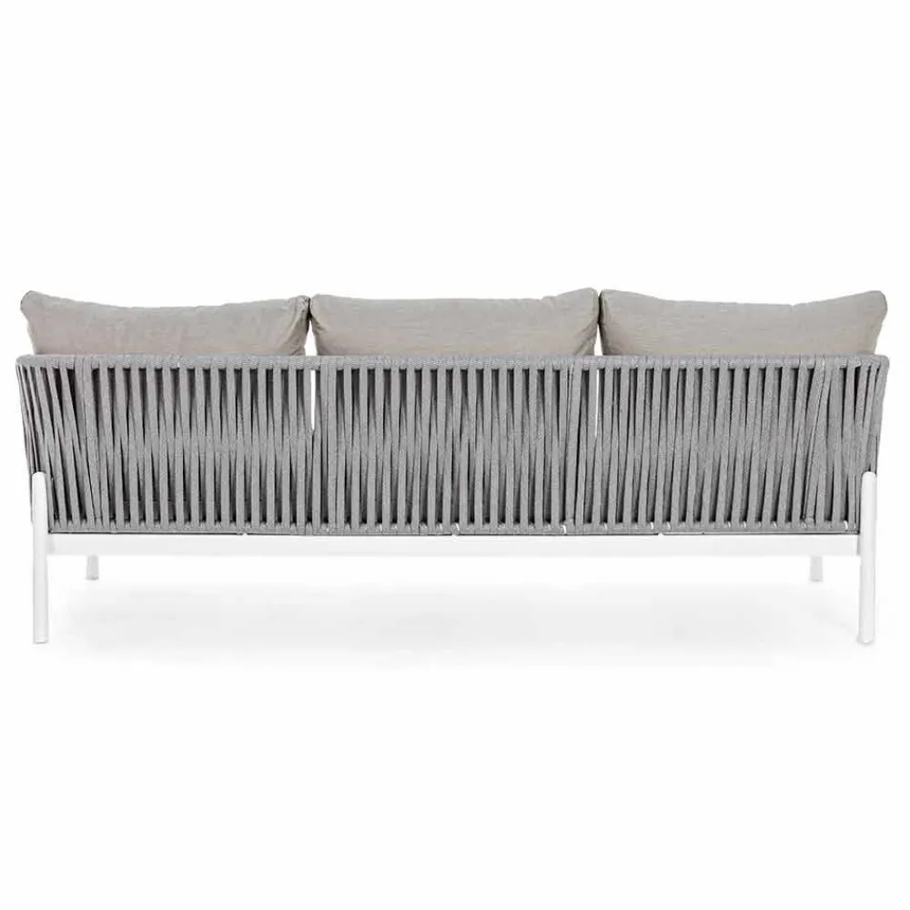 Viadurini in the Garden Gartensofas-Homemotion - Rubio 3-Sitzer Outdoor Design Sofa in Weiß und Grau