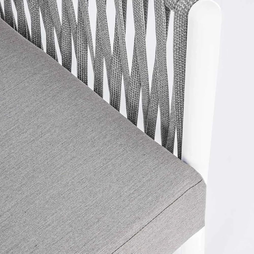 Viadurini in the Garden Gartensofas-Homemotion - Rubio 3-Sitzer Outdoor Design Sofa in Weiß und Grau