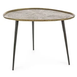 Viadurini Living Moderne Couchtische-Homemotion Couchtisch aus antikem und plattiertem Aluminium - Giacinta