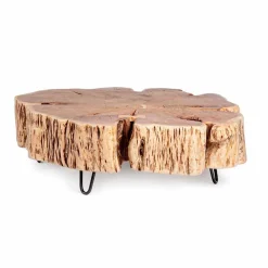 Viadurini Living Moderne Couchtische-Homemotion Couchtisch mit geformter Platte in Akazienholz - Nabucco