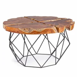 Viadurini Living Moderne Couchtische-Homemotion Design Couchtisch mit Teakplatte - Grillo