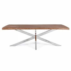 Viadurini Living Esstische-Homemotion Design Esstisch aus Holz und Edelstahl - Kaily