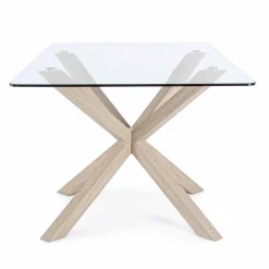 Viadurini Living Esstische-Homemotion Esstisch mit gehärteter Glasplatte - Denda