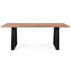 Viadurini Living Esstische-Homemotion Industrial Esstisch mit Akazienholzplatte - Vermont