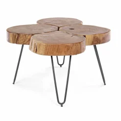 Viadurini Living Moderne Couchtische-Homemotion Moderner Couchtisch aus Holz und lackiertem Stahl - Severo