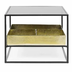 Viadurini Living Moderne Couchtische-Homemotion Square Couchtisch mit Glasplatte - Sigismondo