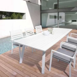 Viadurini in the Garden Gartenstühle Metall-Homemotion Stapelbarer Outdoor-Stuhl aus Aluminium, 4 Stück - Carina